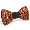 Men Ties Handmade Wooden Bow Ties, Color: Flower Window