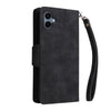For Samsung Galaxy A06 4G Rivet Buckle 9 Cards Three Fold Leather Phone Case(Black)