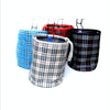 Bicycle Basket Cloth Hanging Basket Folding Bicycle Basket(Blue Square)
