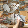 12 PCS 10 x 20cm Brick Pattern Crystal Film Glossy Tile Sticker Floor Sticker(Kit035)