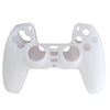 For PS5 Gamepad Silicone Case Non-slip Texture Thickened Protective Cover(White)