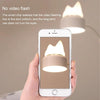 Cat Shape Double Light Source Design LED Desk Night Lamp, Support 3 Brightness Control(Pink)