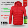Winter Smart Electric Heating Hooded Jacket, Size:L(Black)