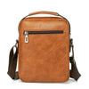 WEIXIER 8683 Large Capacity Retro PU Leather Men Business Handbag Crossbody Bag (Dark Brown)