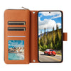 For Samsung Galaxy S24 5G Nine-card Slots Zipper Wallet Bag Leather Phone Case(Brown)