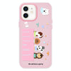 For iPhone 12 Skin Feeling Jelly TPU Hybrid PC Phone Case(Dog Party Pink)