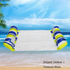 PVC Inflatable Hammock Adult Swimming Floating Row, Size: 120 x 70cm(Yellow + Treasure Blue Striped)
