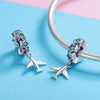 S925 Sterling Silver Pendant Airplane Star Beads DIY Jewelry Accessories