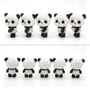 Little Cute PVC Flocking Animal Panda Dolls Birthday Gift Kids Toy, Size: 4.5*3.5*6cm(Black White)