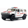 1:36 Off-road Police Car Ambulance Model Boy Car Toy With Sound and Light(White)
