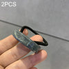 2 PCS Semicircular Elegant Ponytail Resin Hair Ring Rubber Band(Gray)