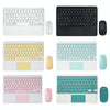 871 9.7 Inch Portable Tablet Bluetooth Keyboard With Touchpad + Mouse Set for iPad(White + Mouse)