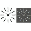 Bedroom Home Decor Large 3D Mirror DIY Wall Sticker Clock, Size: 100*100cm(Silver)