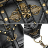 FHG131BK Skull Head Decoration Multi-function PU Leather One-shoulder Crossbody Bag Waist Bag for Ladies