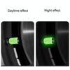 4pcs /Set Luminous Car Motorcycle Tire Modified Valve Cap, Color: Green White Skull