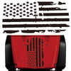 D-778 American Flag Pattern Car Modified Decorative Sticker(Black)