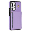 For Samsung Galaxy S20+ 5G Three Fold Card Bag Phone Case with Long Lanyard(Purple)