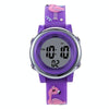 JNEW A380-86576 Student Cartoon Flamingo Waterproof Luminous Multifunction LED Electronic Watch(Dark Purple)
