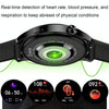 HD2 1.32 Inch Heart Rate Detection Smart Watch(Black + Leather)