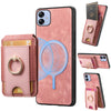 For Samsung Galaxy A04e Retro Splitable Magnetic Stand Card Bag Leather Phone Case(Pink)