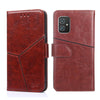 For Asus Zenfone 8 ZS590KS Geometric Stitching Horizontal Flip Leather Phone Case(Dark Brown)