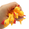 10 PCS Stretching Finger Ejection Turkey Sticky Tricky Toy(Yellow)