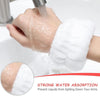 6pcs Washing Anti-Humidity Washing Face Wrist Strap Sports Sweat-Wiping Bracelet Sweat-Absorbing Sleeve(Light Purple)