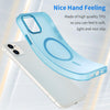 For iPhone 11 MagSafe Frosted Translucent TPU + PC Full Coverage Phone Case(Blue)