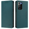 For Samsung Galaxy Note20 Ultra RC01 Dual-Folded Magnetic Suction RFID Leather Phone Case(Dark Green)
