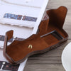1/4 inch Thread PU Leather Camera Half Case Base for FUJIFILM X-H1 (Coffee)
