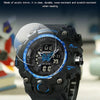 SANDA 3132 Men Multifunctional Waterproof Luminous Sports Watch(Black Blue)