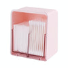 HZ006 Desktop Transparent Double-Layer Cotton Swabs And Dustproof Storage Box With Lid(Pink)