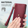 For Samsung Galaxy M15 Love Zipper Lanyard Leather Phone Case(Red)