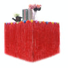 Hawaiian Table Dress Seaside Party Festive Bazaar Table Decorations, Size: 276x30cm(Red)