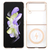 For Samsung Galaxy Z Flip4 6D Glossy Electroplated PC MagSafe Phone Case(Desert Gold)