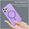 For iPhone 11 Pro MagSafe Frosted Translucent TPU + PC Full Coverage Phone Case(Dark Purple)