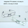 Portable Magnifying Glass Presbyopic Glasses Silicone Anti-Blue Light Reading Glasses, Degree: +250(Light Green)