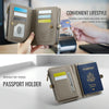 CaseMe-Me60 Multi-functional Anti-theft Swipe Passport Wallet(Grey)