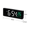 0715 Voice-activated LED Mute Date Temperature Display Electronic Clock(Black Surface Green Light)
