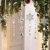 10pcs/set Transparent Snowflake Ice Pick Set Christmas Decoration Supplies