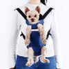 Blue Denim Dog Front Backpack Carrier (M) - Breathable & Secure