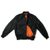 Spring Autumn Thin Man Jacket Loose Nylon Baseball Clothing, Size: XXL(Black)