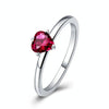 S925 Sterling Silver Ring Heartbeat Fashion Ring, Size:8