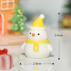 5pcs Christmas Micro Landscape Snowscape Decoration Accessories Christmas Resin Ornament, Style: No.2 Yellow Hat Snowman