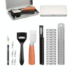 DIY Handmade Leather Goods Punching Cutting Set, Style: Iron Box