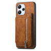 For Redmi K70 / K70 Pro 5G Retro MagSafe Zipper Wallet Card Bag Back Phone Case(Brown)
