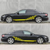 2 PCS/Set D-944 Striped Plaid Pattern Car Modified Decorative Sticker(Yellow)