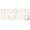 Geometric Pattern Staircase Wall Tile Sticker Kitchen Stove Water And Oil Proof Stickers, Specification: S: 10x10cm(HT-011 Copper)