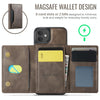 For iPhone 12 / 12 Pro DG.MING MAGKING-K2 Series MagSafe RFID Card Bag Detachable Phone Case(Coffee)