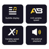 A30  MP3 Player With FHD 720P Digital Camera Bluetooth 5.4 Lossless Sound Audio Player 8GB